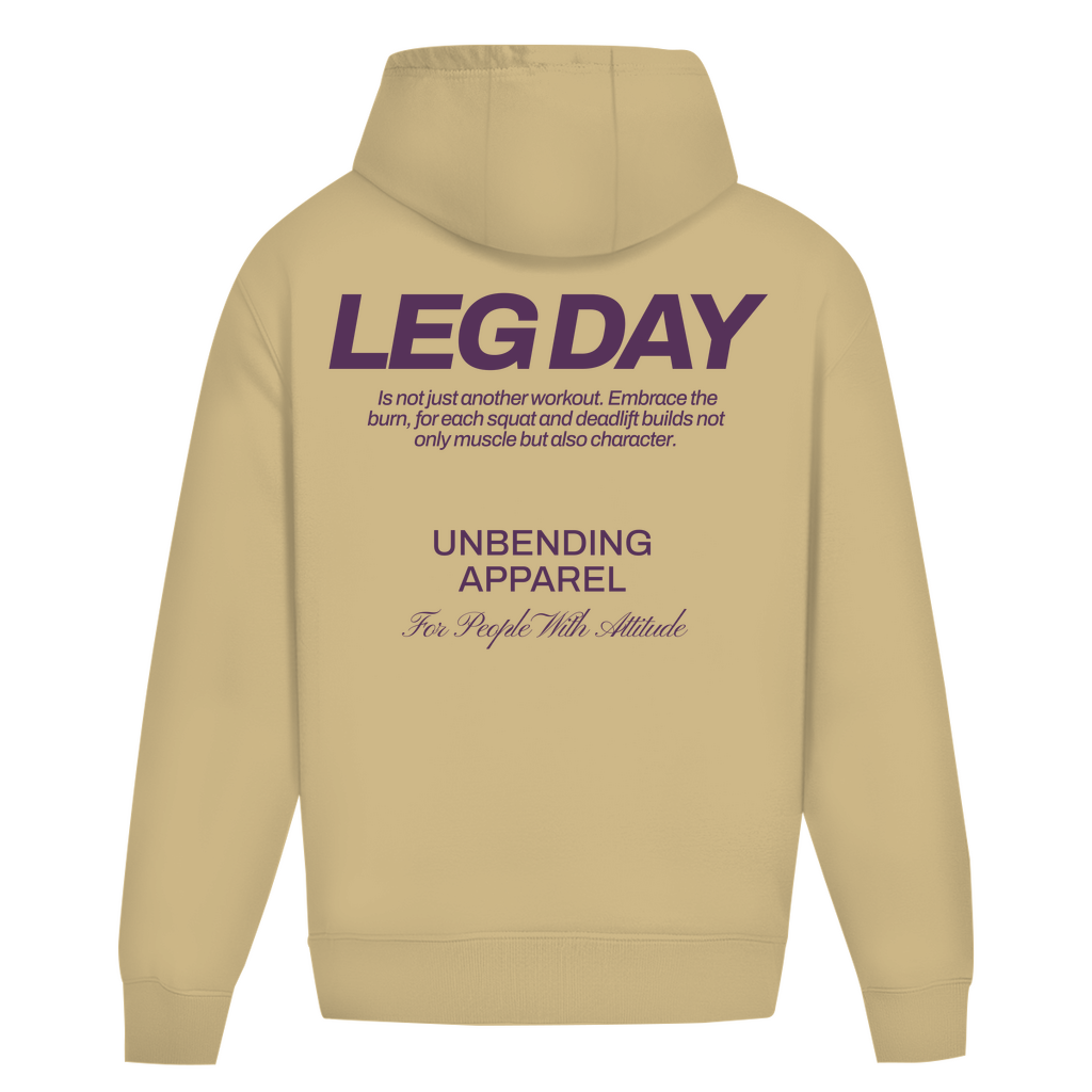 Oversize Hoodie Unisex - Leg Day - Lila - Unbending Apparel