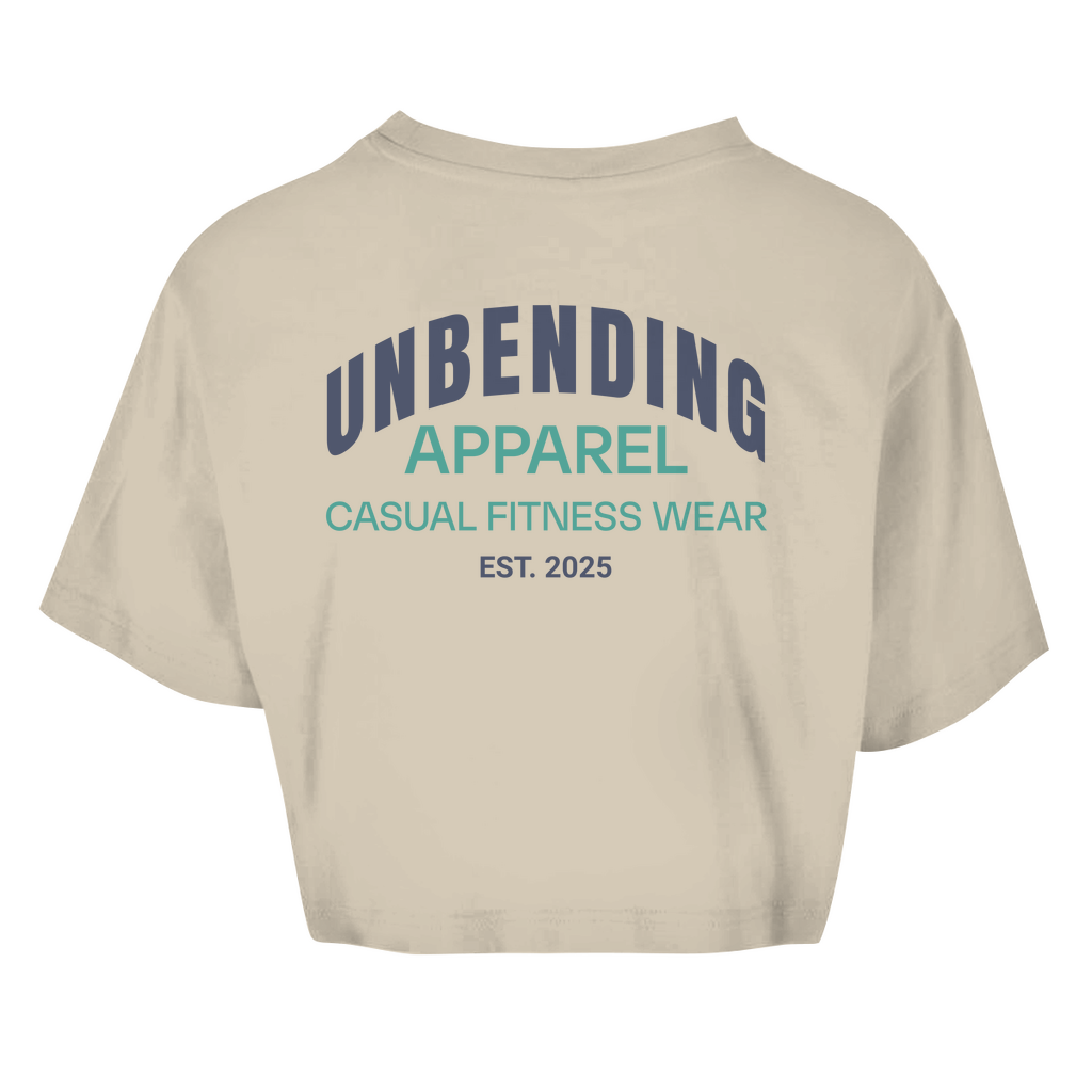 Oversize Crop Top - Casual Fitness Wear - Grün/Grau - Unbending Apparel