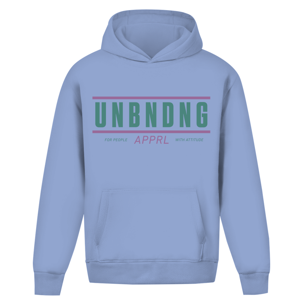 Oversize Hoodie Unisex - For People With Attitude - Grün/Lila - Unbending Apparel