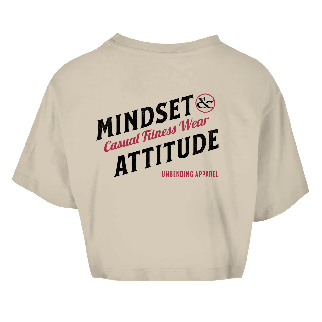 Oversize Crop Top - Mindset And Attitude - Schwarz/rot - Unbending Apparel