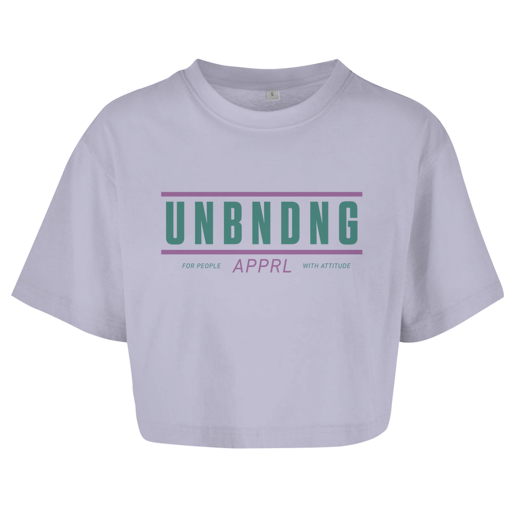 Oversize Crop Top - For People With Attitude - Grün/Lila - Unbending Apparel