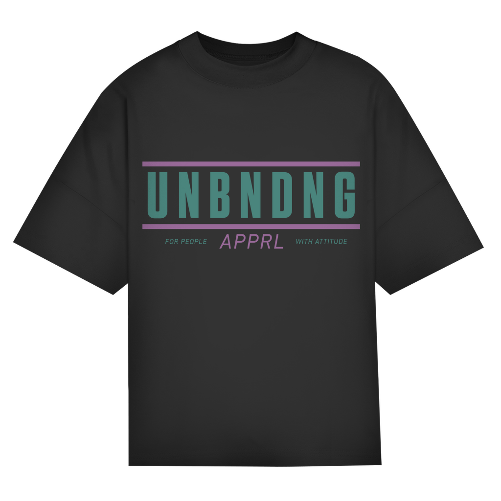 Oversize T-Shirt Unisex - For People With Attitude - Grün/Lila - Unbending Apparel