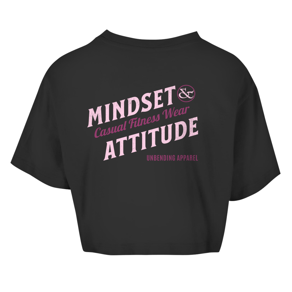 Oversize Crop Top - Mindset And Attitude - Pink/Lila - Unbending Apparel