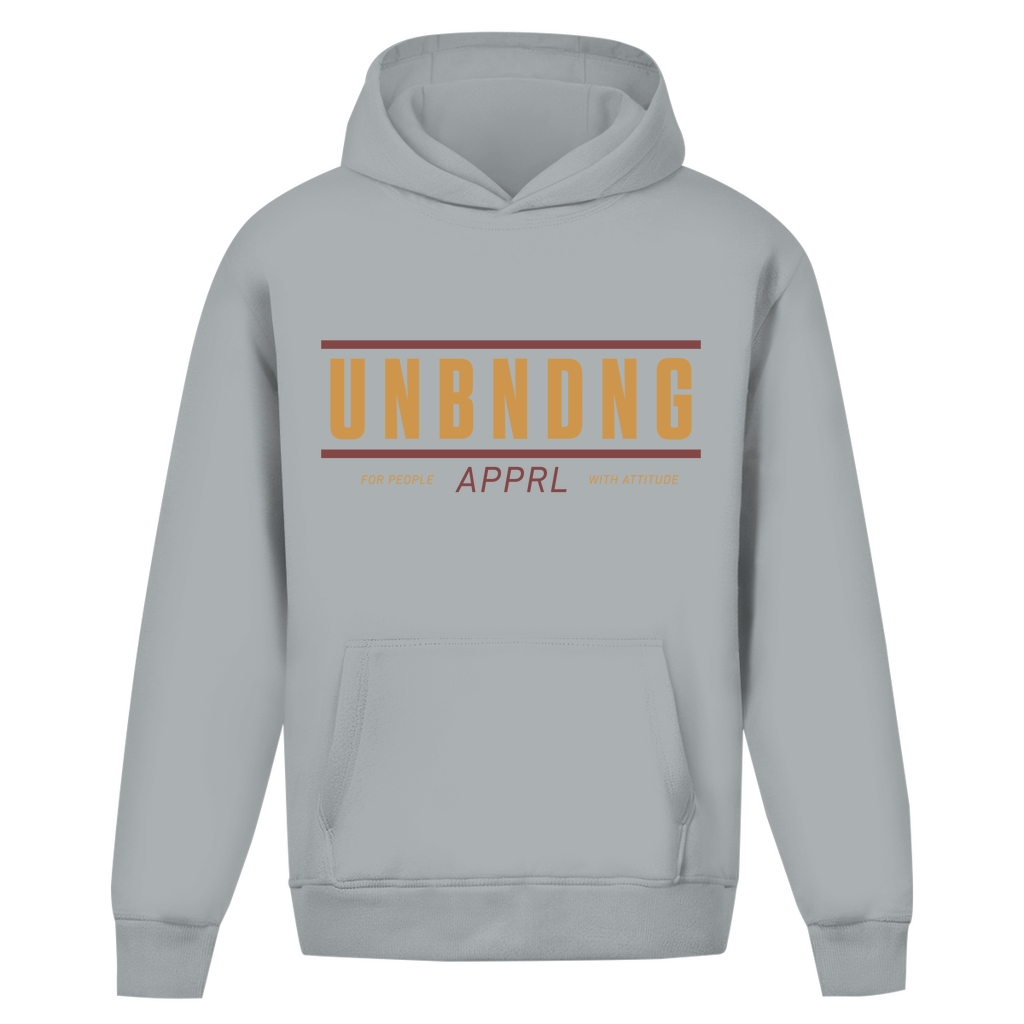 Oversize Hoodie Unisex - For People With Attitude - Gold/Rot - Unbending Apparel
