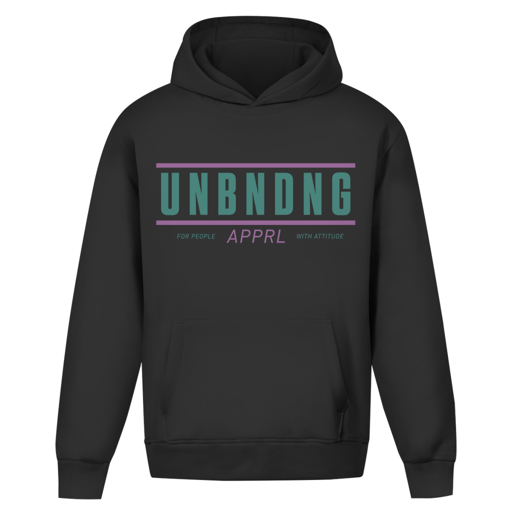 Oversize Hoodie Unisex - For People With Attitude - Grün/Lila - Unbending Apparel