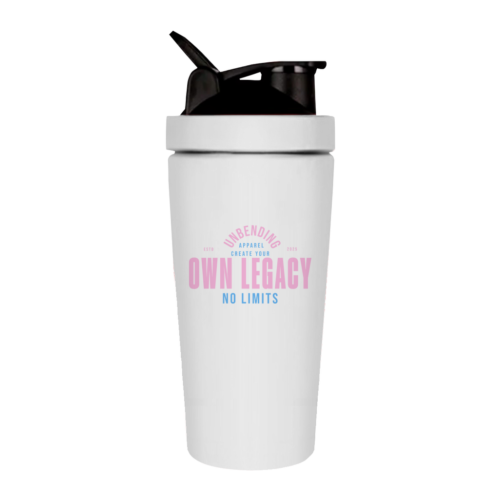 Gym Shaker Edelstahl - Create Your Own Legacy - Pink - Unbending Apparel