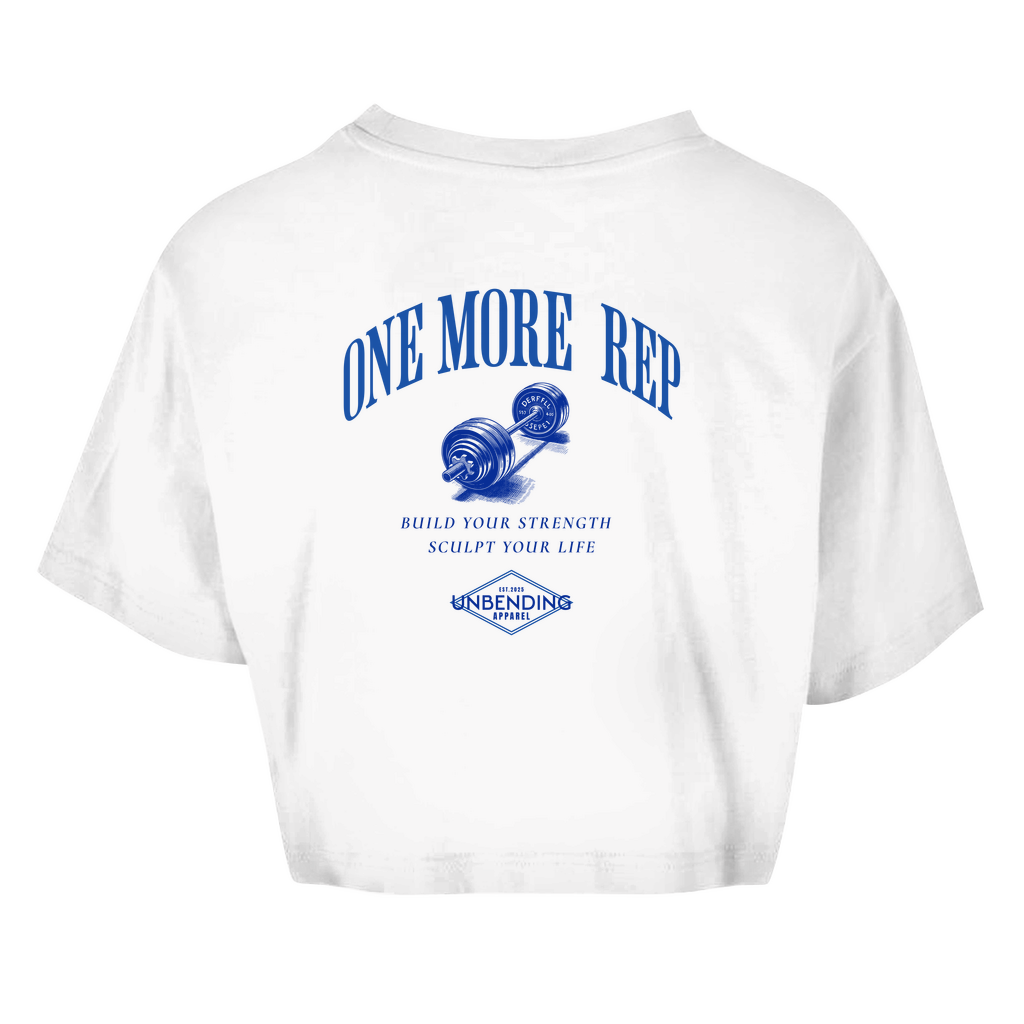 Oversize Crop Top - One More Rep - Blau - Unbending Apparel
