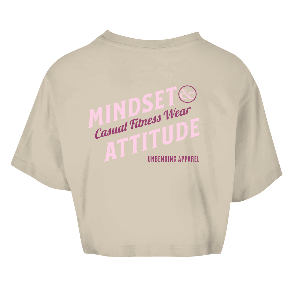 Oversize Crop Top - Mindset And Attitude - Pink/Lila - Unbending Apparel