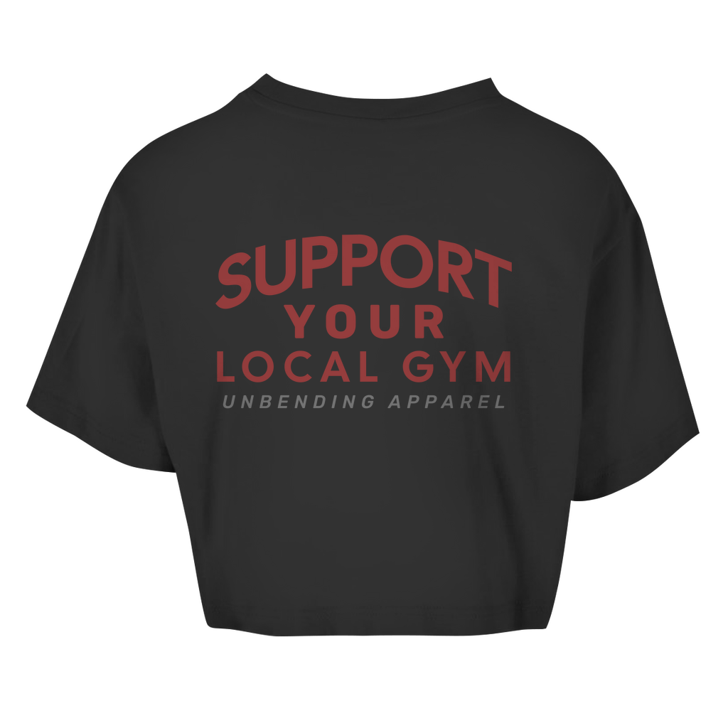 Oversize Crop Top - Support your local gym - Unbending Apparel