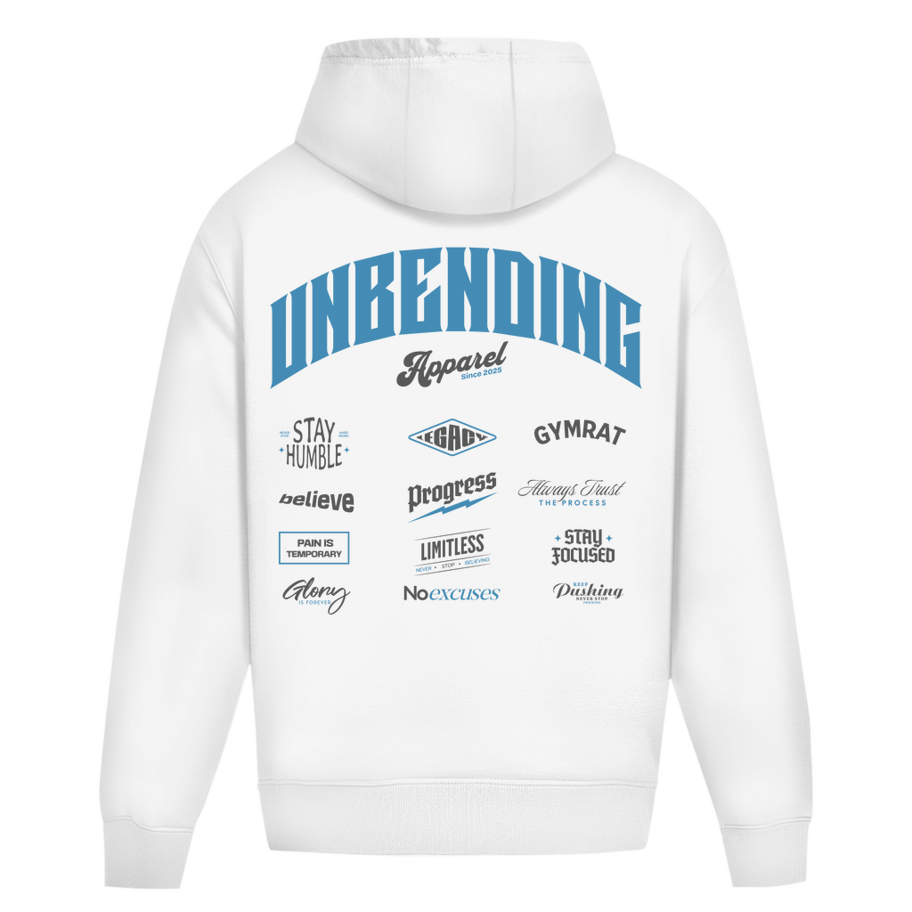 Oversize Hoodie Unisex - Unbending Apparel Collage - Blau - Unbending Apparel