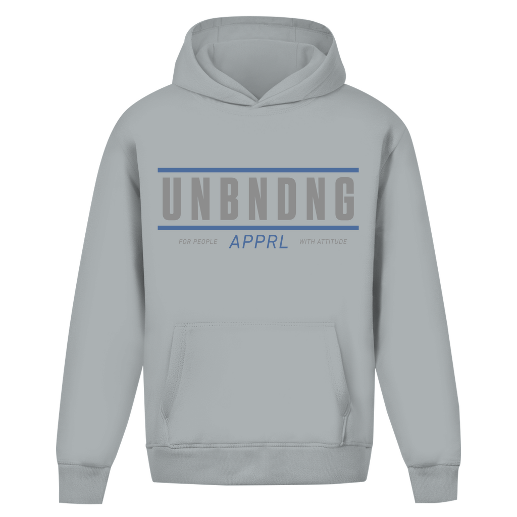 Oversize Hoodie Unisex - For People With Attitude - Grau/blau - Unbending Apparel