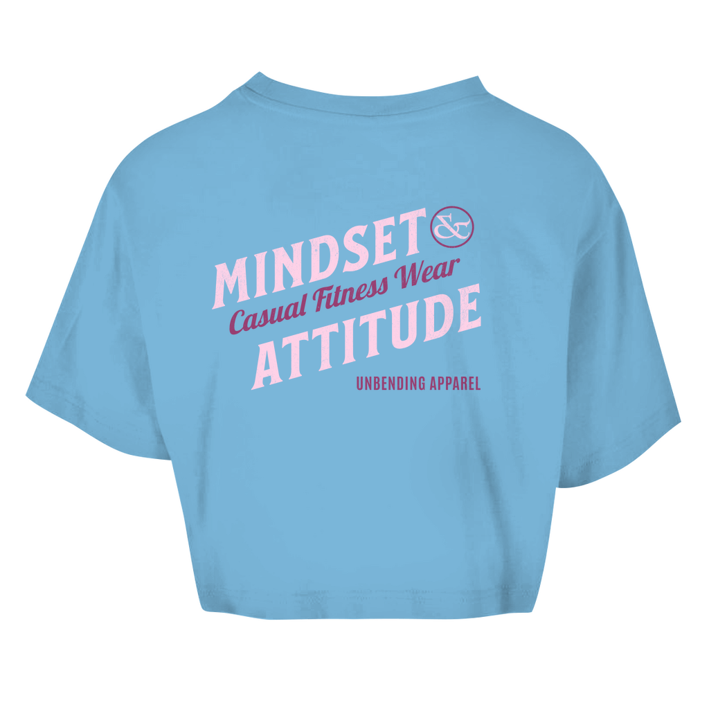 Oversize Crop Top - Mindset And Attitude - Pink/Lila - Unbending Apparel