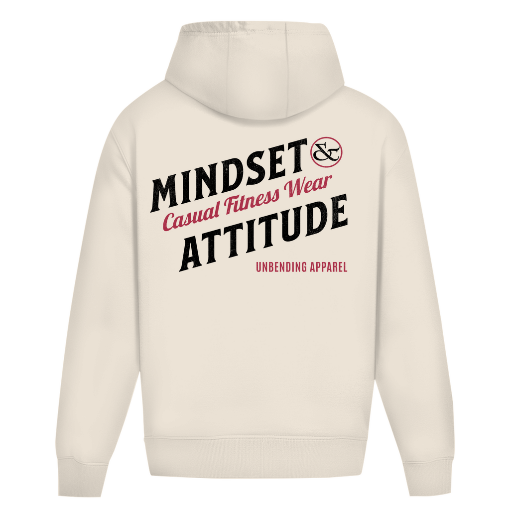 Oversize Hoodie Unisex - Mindset And Attitude - Schwarz/rot - Unbending Apparel