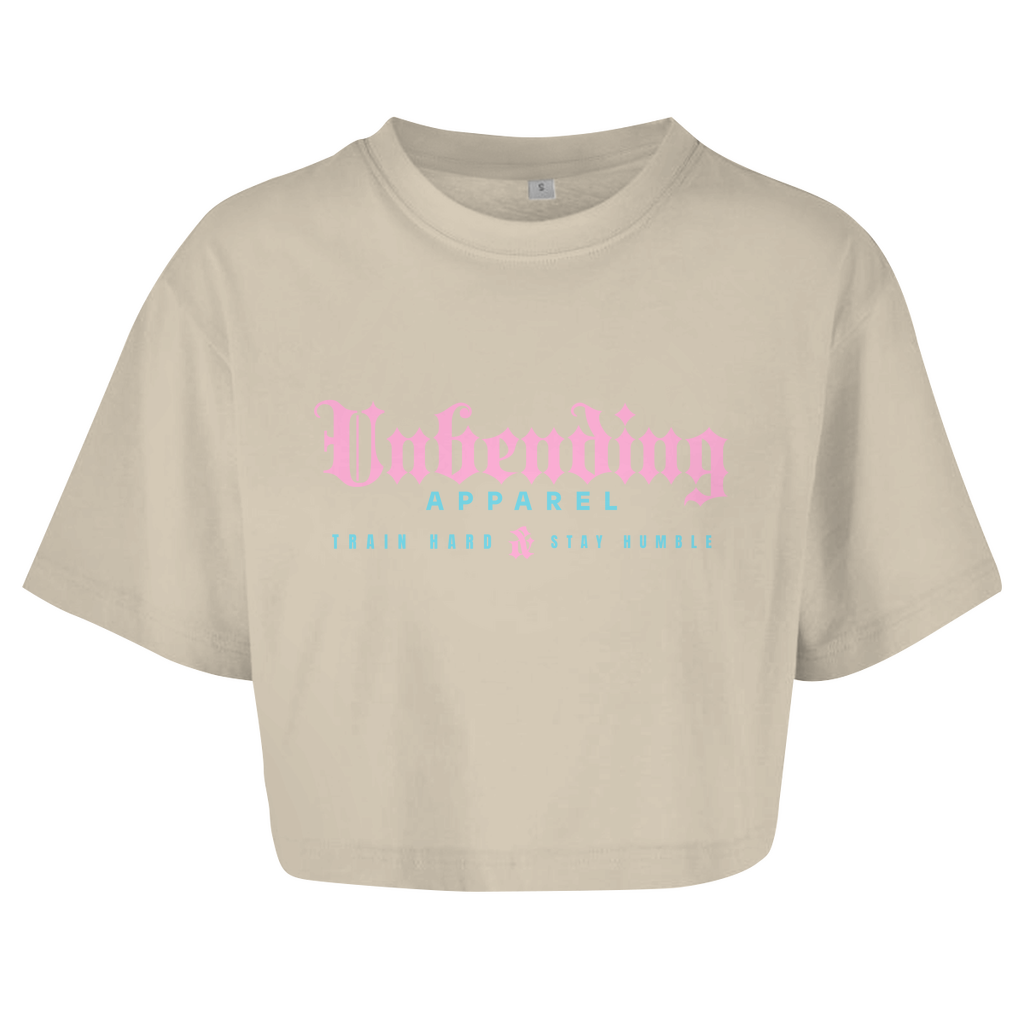 Oversize Crop Top - Train Hard Stay Humble - Unbending Apparel