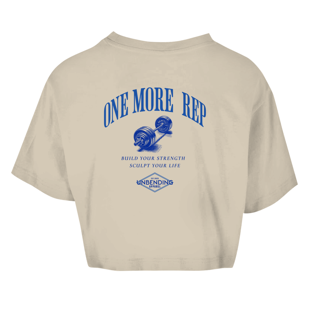 Oversize Crop Top - One More Rep - Blau - Unbending Apparel