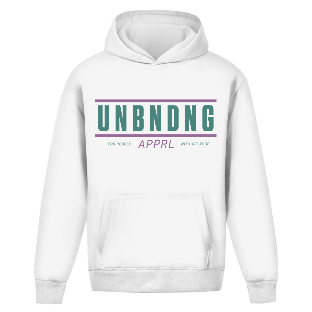 Oversize Hoodie Unisex - For People With Attitude - Grün/Lila - Unbending Apparel