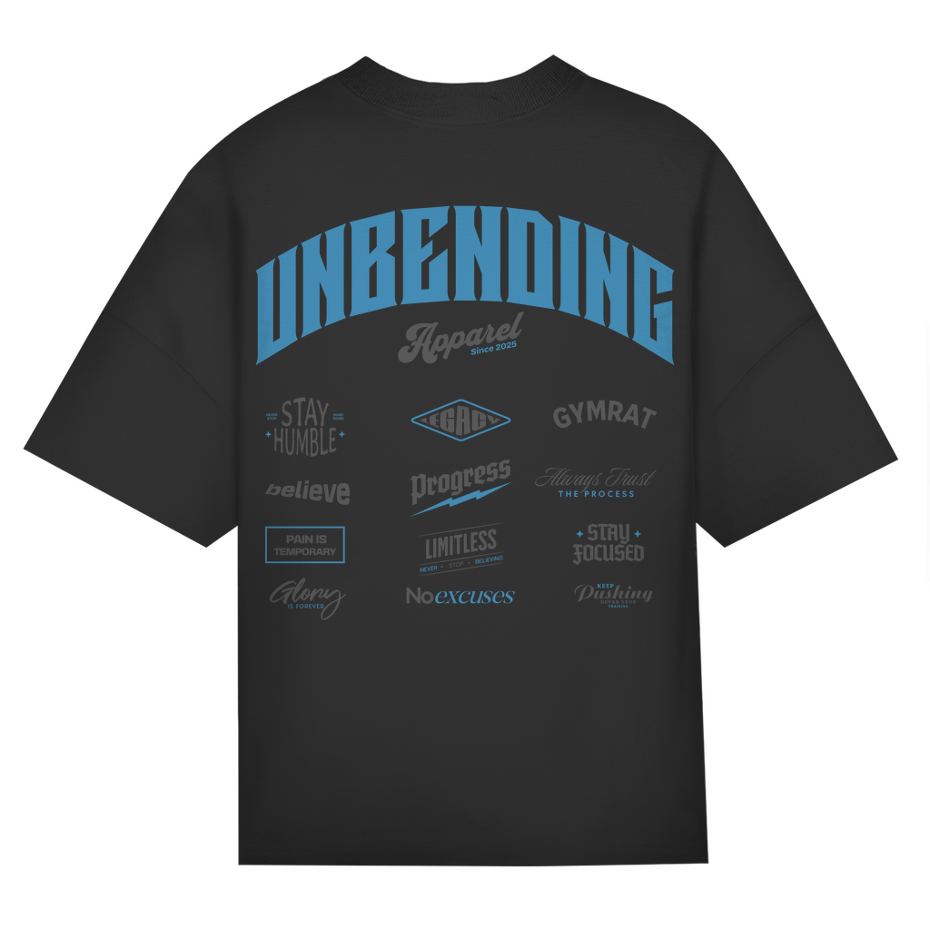 Oversize T-Shirt Unisex - Unbending Apparel Collage - Blau - Unbending Apparel