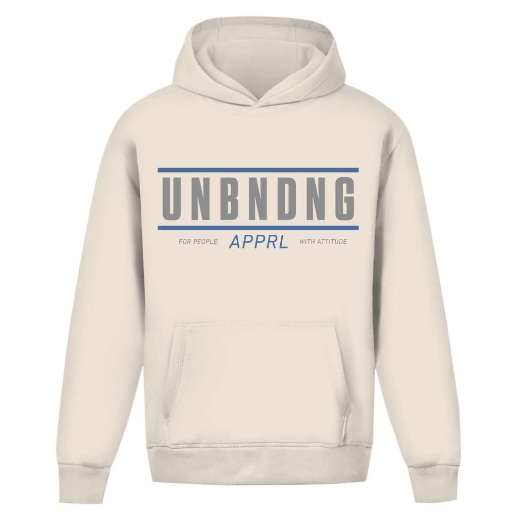 Oversize Hoodie Unisex - For People With Attitude - Grau/blau - Unbending Apparel