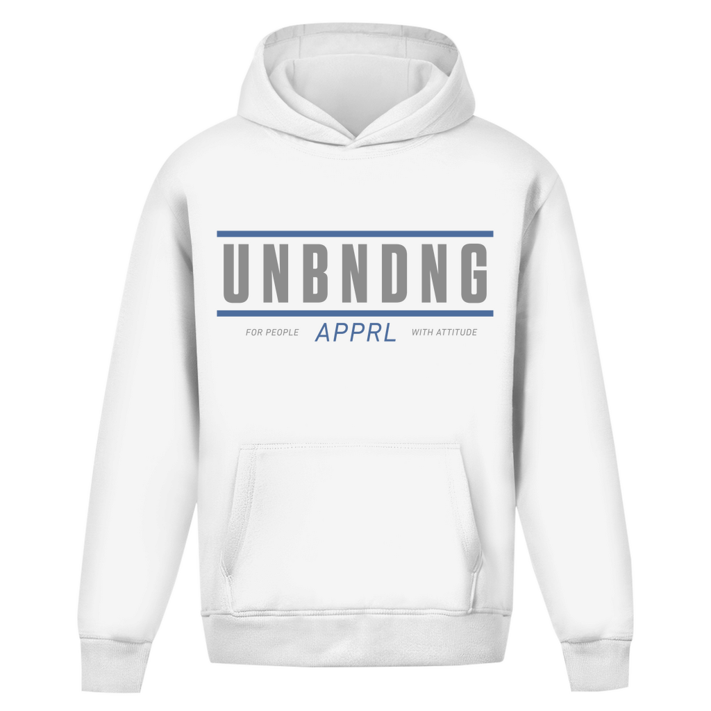 Oversize Hoodie Unisex - For People With Attitude - Grau/blau - Unbending Apparel