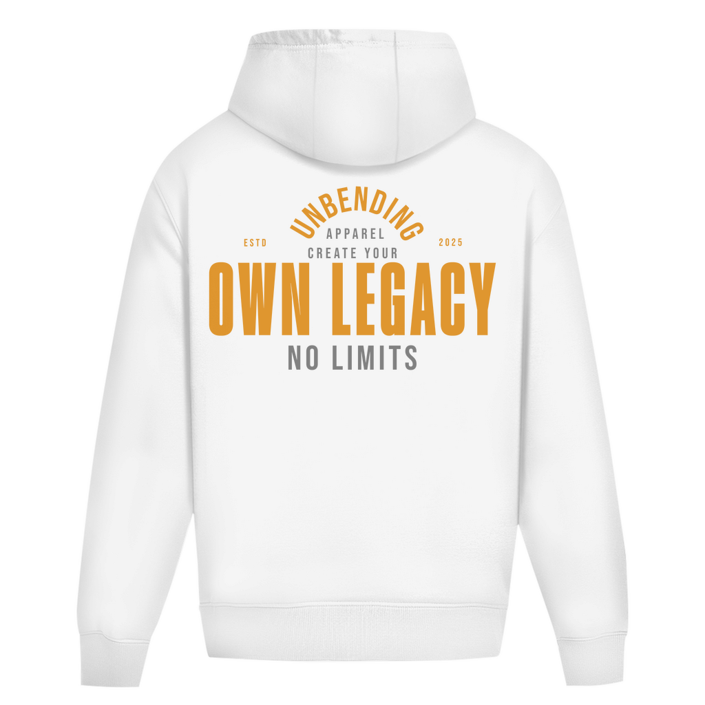 Oversize Hoodie Unisex - Create Your Own Legacy - Orange/Grau Unbending Apparel