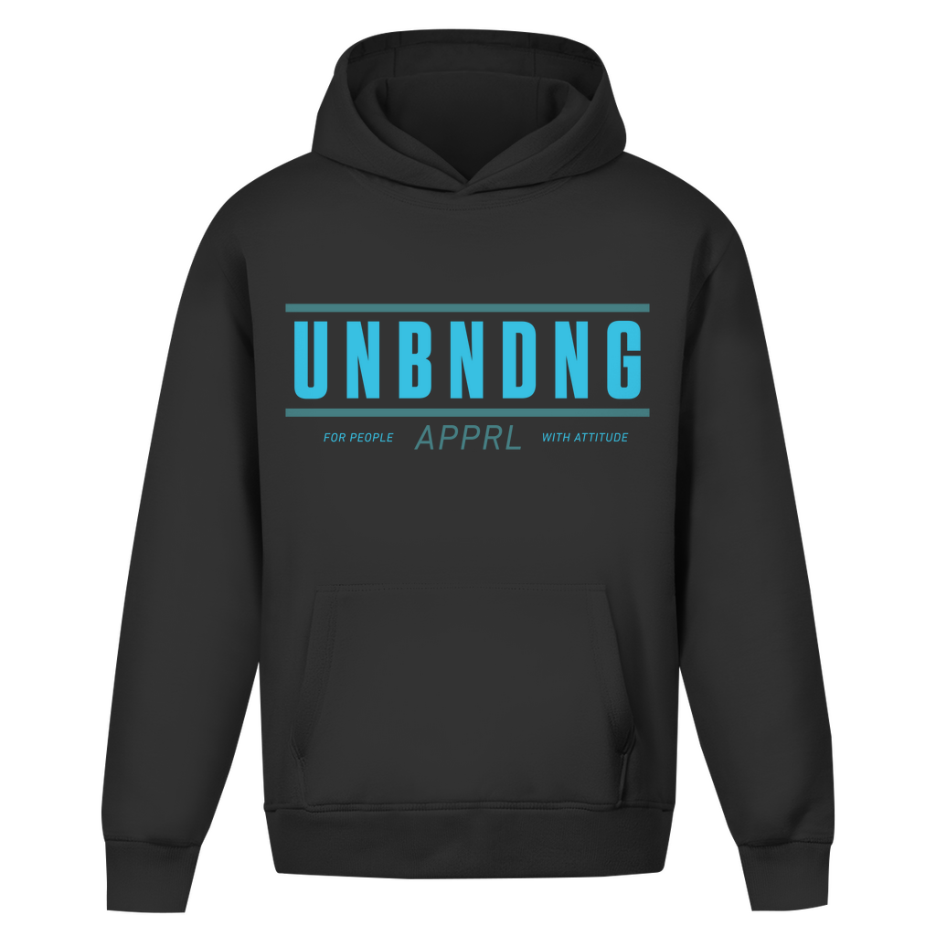 Oversize Hoodie Unisex - For People With Attitude - Blau Grün - Unbending Apparel