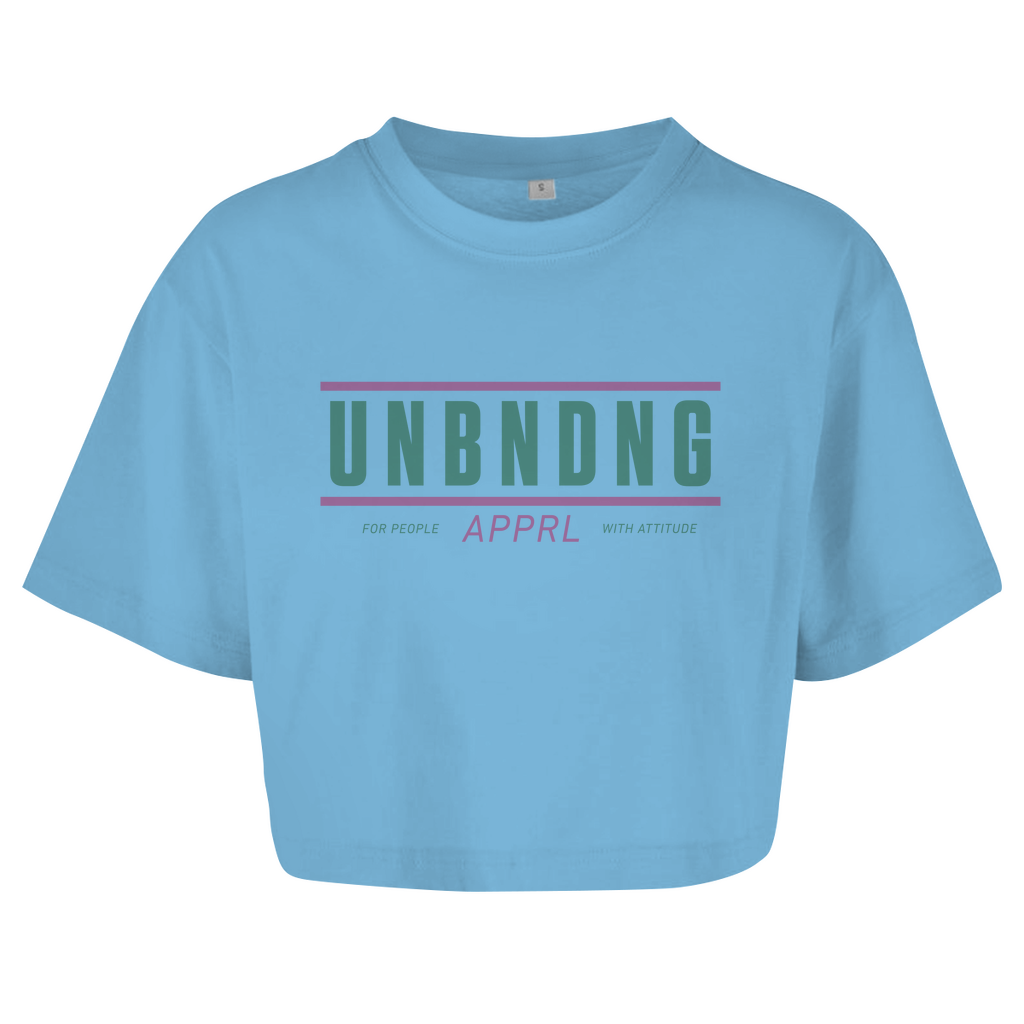 Oversize Crop Top - For People With Attitude - Grün/Lila - Unbending Apparel