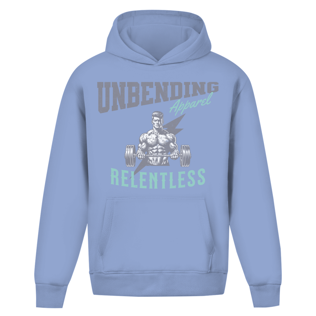 Oversize Hoodie Unisex - Relentless - Grün/Grau - Unbending Apparel