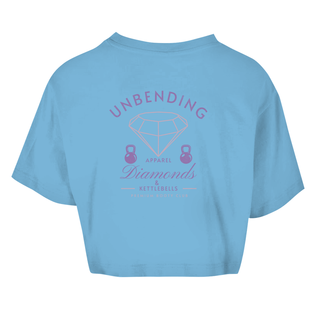 Oversize Crop Top - Diamonds & Kettleballs - Unbending Apparel