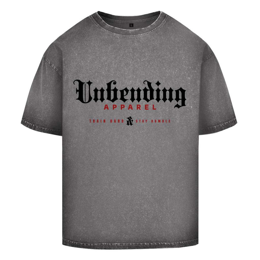 Oversize Washed T-Shirt Unisex - Train Hard Stay Humble - Unbending Apparel