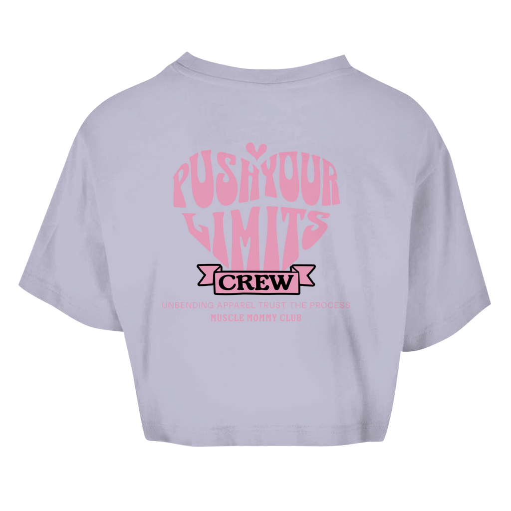 Oversize Crop Top - Push Your Limits Crew - Unbending Apparel