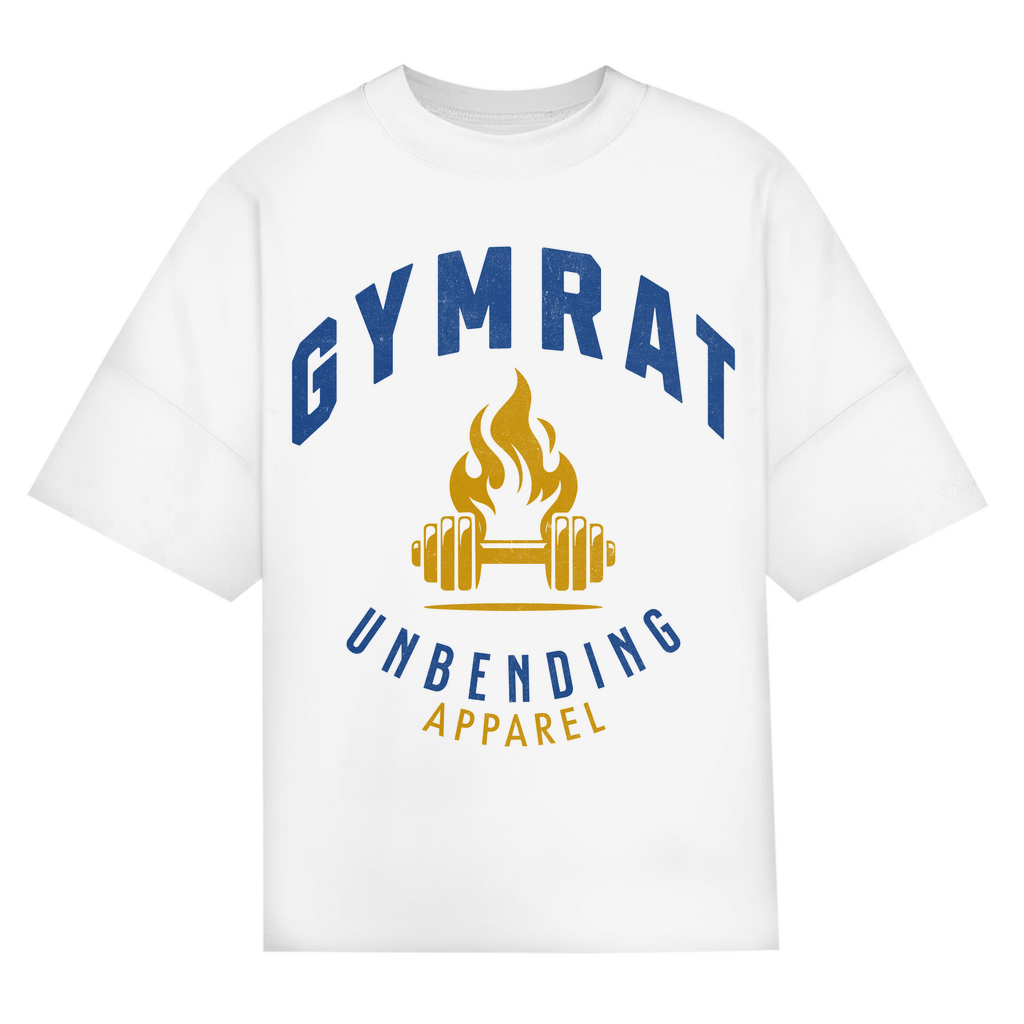Oversize T-Shirt Unisex - Gymrat - Blau/Gelb - Unbending Apparel