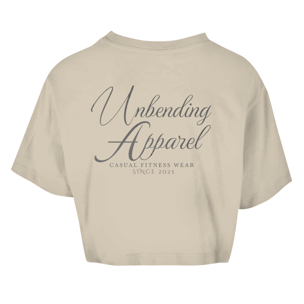 Oversize Crop Top - Casual Fitness Wear - Grau - Unbending Apparel
