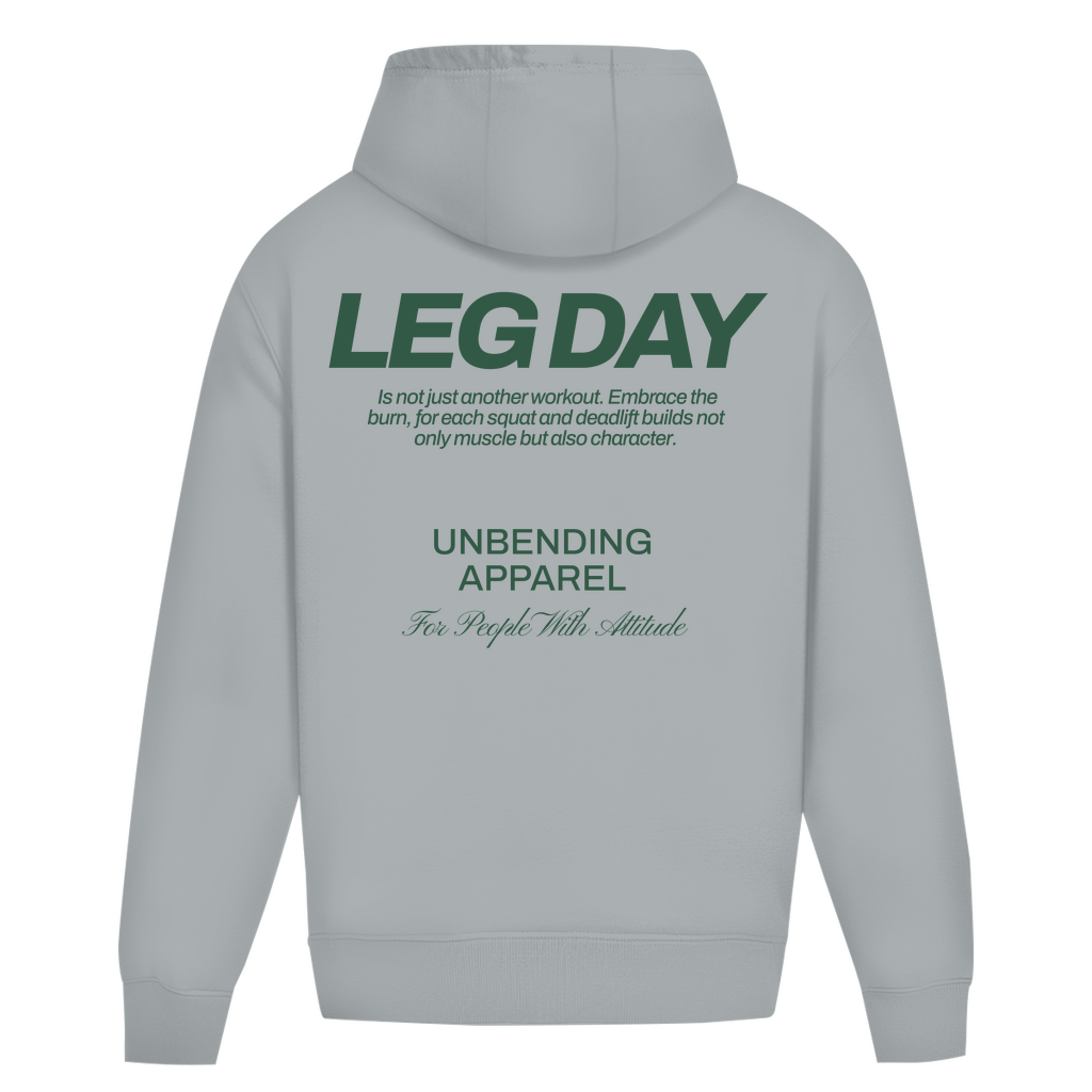 Oversize Hoodie Unisex - Leg Day - Grün - Unbending Apparel