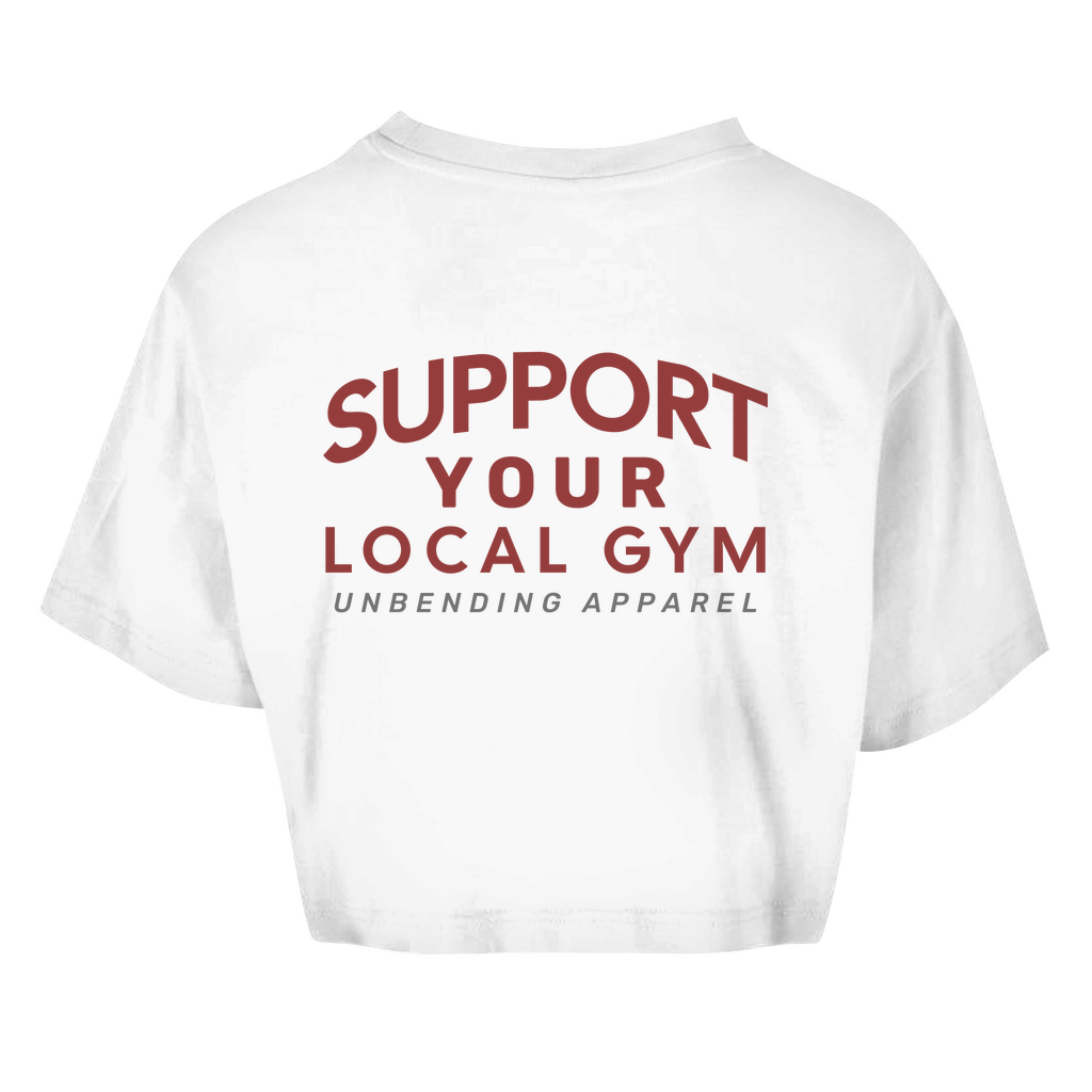 Oversize Crop Top - Support your local gym - Unbending Apparel