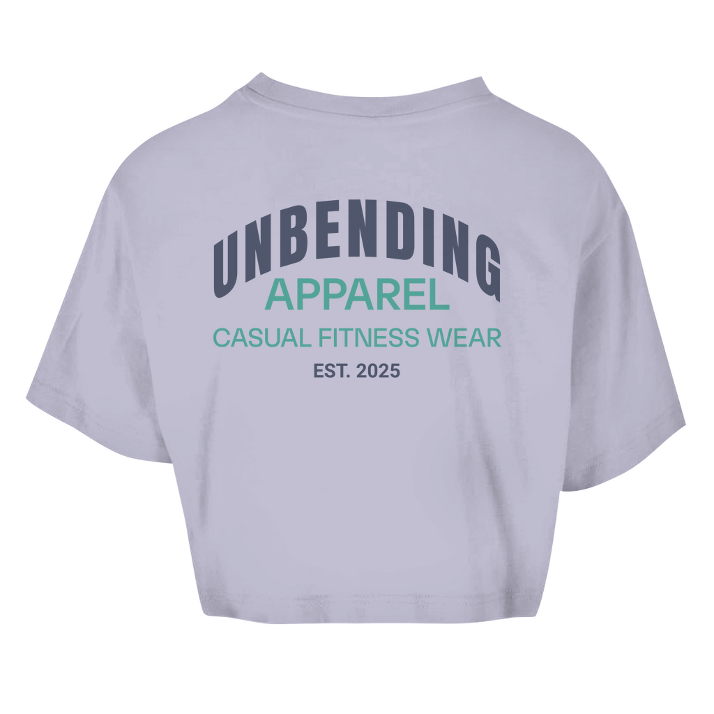 Oversize Crop Top - Casual Fitness Wear - Grün/Grau - Unbending Apparel