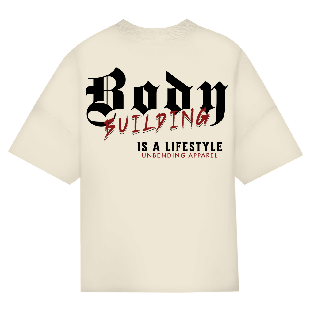 Oversize T-Shirt Unisex - Bodybuilding Is A Lifestyle - Rot - Unbending Apparel