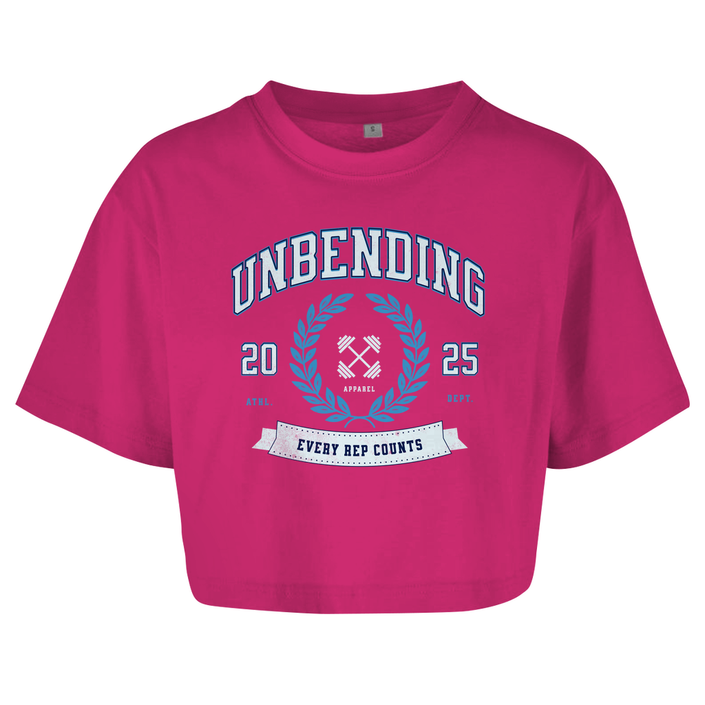 Oversize Crop - Top Every Rep Counts - Blau - Unbending Apparel