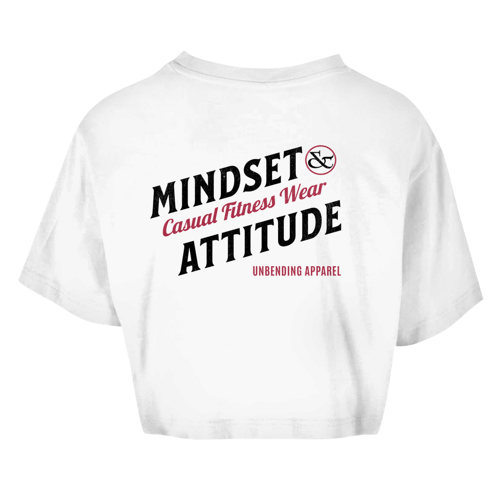 Oversize Crop Top - Mindset And Attitude - Schwarz/rot - Unbending Apparel