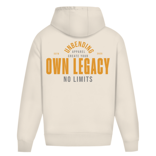 Oversize Hoodie Unisex - Create Your Own Legacy - Orange/Grau Unbending Apparel