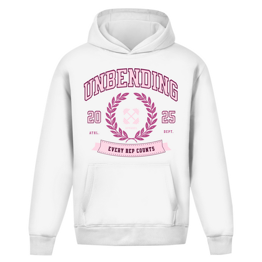 Oversize Hoodie Unisex - Ohne Kordel Every Rep Counts - Lila - Unbending Apparel