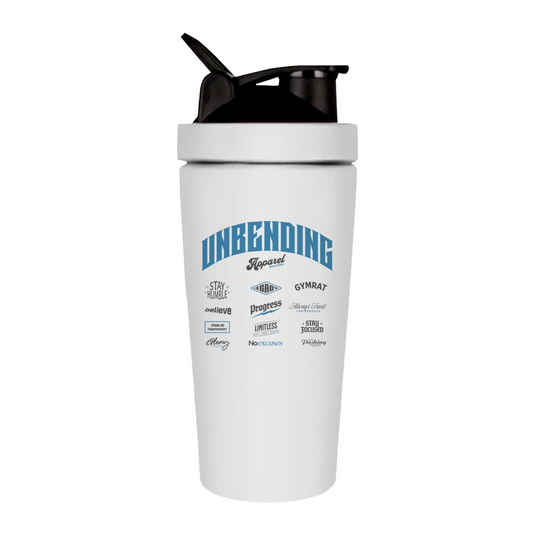 Gym Shaker Edelstahl - Unbending Apparel Collage - Blau - Unbending Apparel