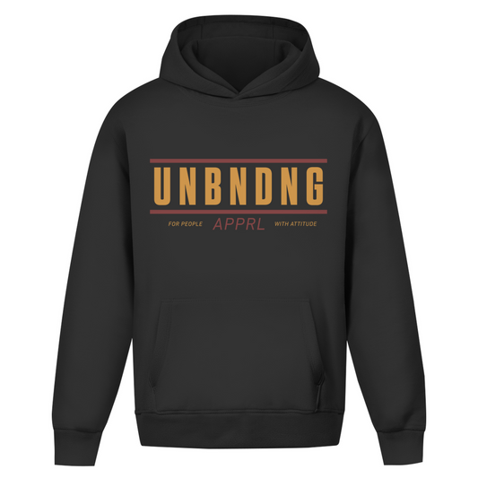 Oversize Hoodie Unisex - For People With Attitude - Gold/Rot - Unbending Apparel