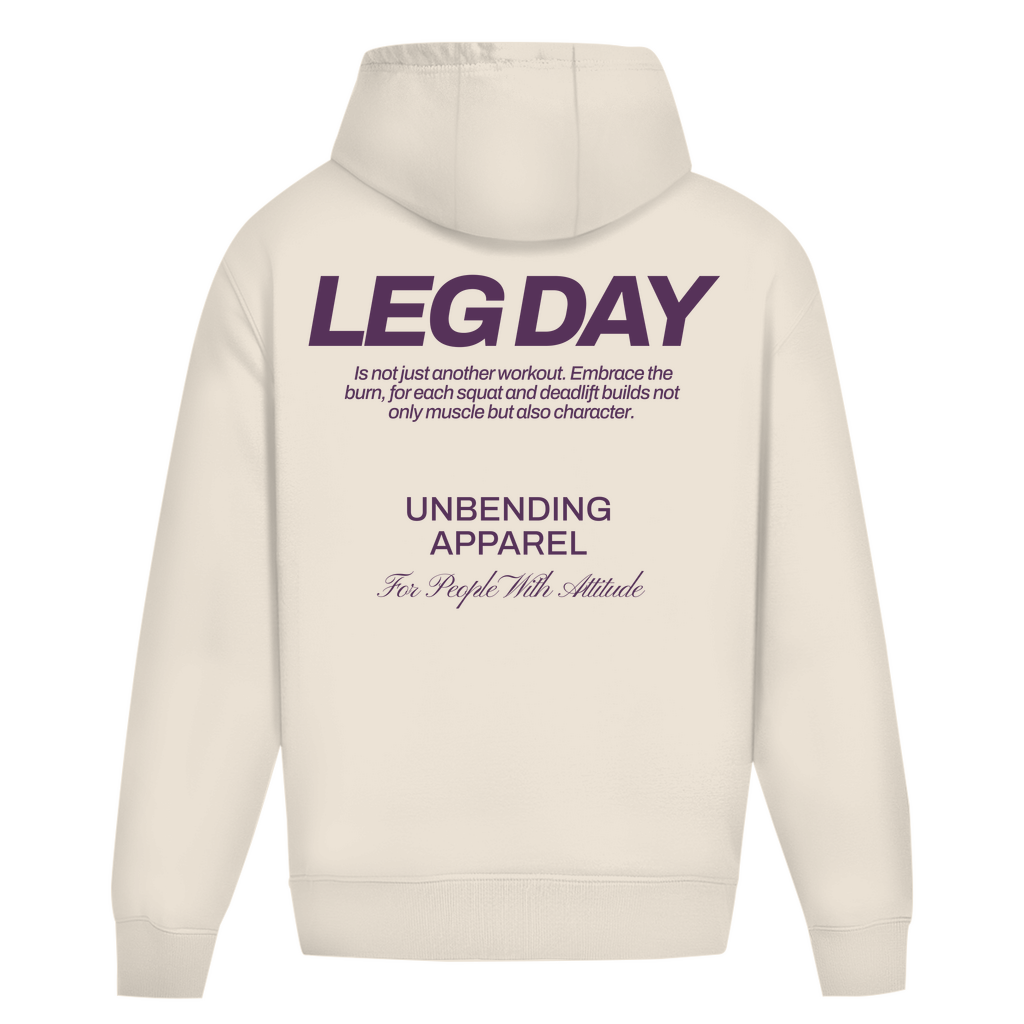 Oversize Hoodie Unisex - Leg Day - Lila - Unbending Apparel