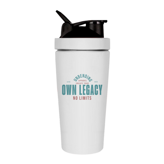 Gym Shaker Edelstahl - Create Your Own Legacy - Grün - Unbending Apparel