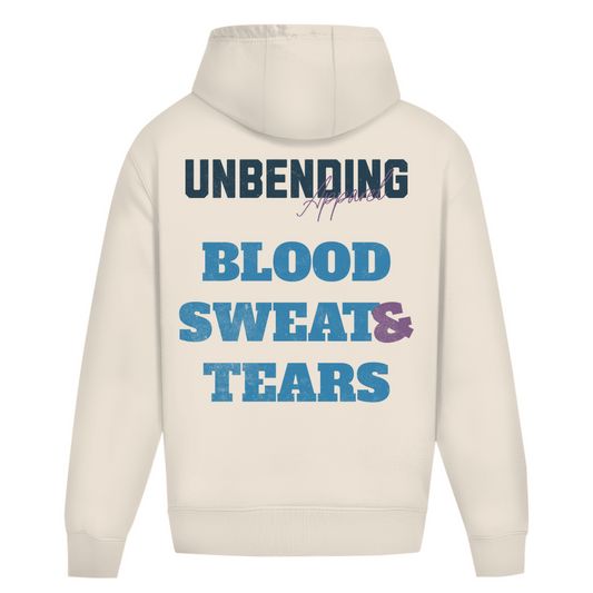 Oversize Hoodie Unisex - Blood  Sweat And Tears - Blau - Unbending Apparel