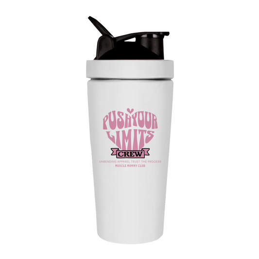 Gym Shaker Edelstahl - Push Your Limits Crew - Unbending Apparel