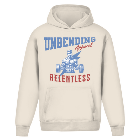 Oversize Hoodie Unisex - Relentless - Blau/Rot - Unbending Apparel