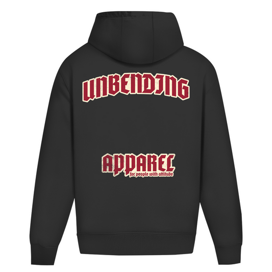 Oversize Hoodie Unisex -  For People With Attitude - Rot/beige - Unbending Apparel