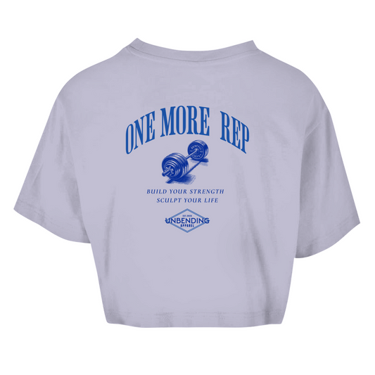 Oversize Crop Top - One More Rep - Blau - Unbending Apparel