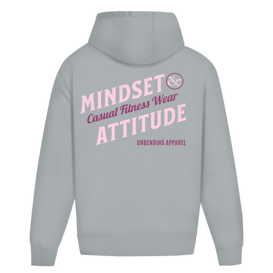 Oversize Hoodie Unisex -  Mindset And Attitude - Pink/Lila - Unbending Apparel